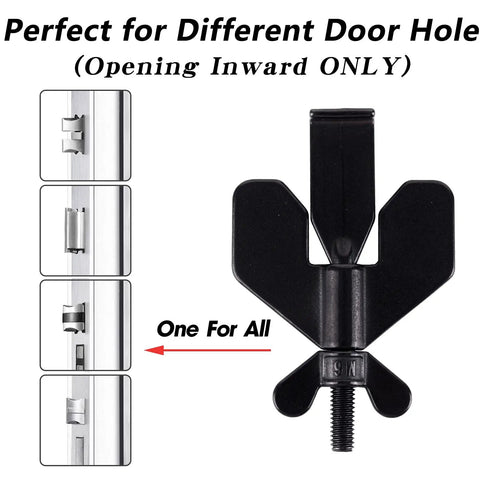 Portable Door Lock For Travel And Home Security With Extra Privacy Great For Hotels Apartments Dorm Rooms College Living And On The Go Business Trips Easy To Install Keeps Outsiders From Forcing Entry, black lock with screw, adaptable to door holes