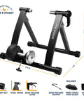 Indoor Bike Trainer Stand For Road And Mountain Bikes Portable Foldable Magnetic Stationary Trainer with stainless steel frame
