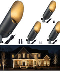 Brass Outdoor Landscape Spotlight Kit, Low Voltage 12V Wired LED Uplights, Waterproof Outdoor Spot Lights For Trees And Garden