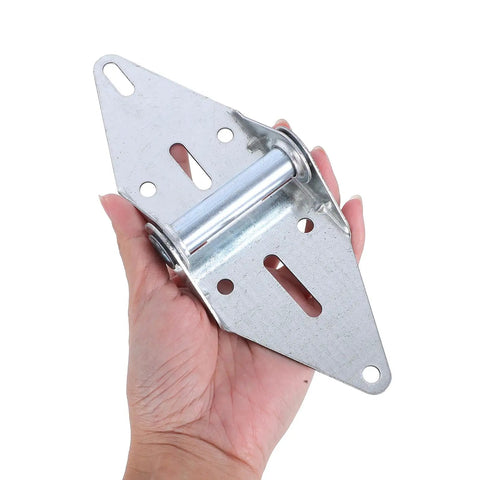 Heavy Duty Garage Door Hinges 2 Pack Noise Reduction Hardware For Outdoor Residential Track Attachment Rugged Metal Hinges Built To Withstand Weather And Deliver Quiet Smooth Operation, steel hinge close-up