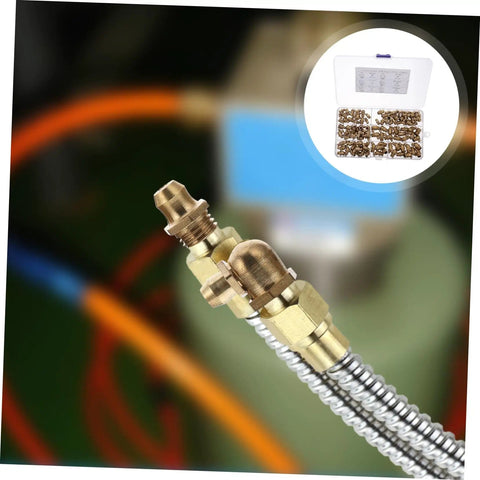 Copper Grease Nipples Assortment Kit For Automotive Use With High Hardness Copper Fittings Pro Grade Grease Fittings Set