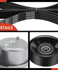 Serpentine Belt Drive Kit For 4.0L V6 Ford Explorer Sport Trac Ranger Mazda B4000 Mercury Mountaineer All In One Replacement With Tensioner Idler Pulleys And Belt