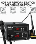 2 In 1 Hot Air Rework And Soldering Iron Station Pro Grade 700W SMD ESD Safe Soldering Kit with digital display and controls