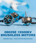 Ultralight 19500KV 1S Brushless Motors 4Pcs 0802SE For 65mm And 75mm Whoop Drones Iceblue Finish