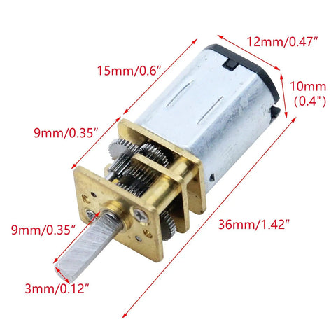 Ultra Compact 6V Micro DC Geared Motor With 3mm Shaft For RC Cars Robots And DIY Toys 30 RPM Mini Metal Gear Reduction Motor
