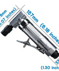 Top Notch Quarter Inch Angle Pneumatic Die Grinder Featuring Slick 90 Degree Head And Killer Variable Speed Control for detailed dimensions and design.