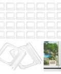 Total Win Window Screen Pull Tabs 30 Pack Universal Replacement Handles frosted clear grips for windows, easy screen lifting.