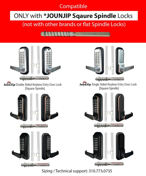 Kickass Square Spindle Extension Kit For Hella Thick Custom Doors And Steel Gates Making Lock Installation A Breeze On Mechanical Keyless Entry Hardware Sets, JounJip locks display.