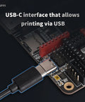 USB-C interface on Octopus V1.1 32Bit Silent Control Board For 3D Printers With 8 Axis TMC2209 Drivers Klipper Marlin Ready 24V Only CAN
