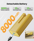 Next Level Wireless Picture Light For Wall With 8000Mah Battery And Remote For Large Portraits Sleek Brass Build Heavy Duty Setup Quick Install For Top Tier Gallery Vibes detachable 8000mAh battery with charging cable