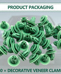 Heavy Duty Nylon Door Trim Panel Fasteners 30 Pack Solid Retainer Clips in green, ideal for Honda and Acura vehicle repairs.