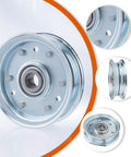 2-pack finish mower idler pulley with bearing, silver metal, for RFM series mowers