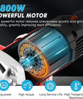Close-up of the powerful 2800W motor of the Beast Mode Three Axis Triple Head Concrete Grinder 4 Inch Floor Grinder