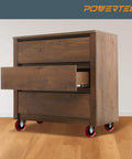 Wooden cabinet with 3 Inch Swivel Caster Wheels Set Of 4 With Heavy Duty Plate Casters And Polyurethane Tires
