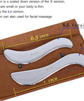 Stainless Steel Gua Sha Muscle Scraper Tool For Deep Tissue Release And Fascia Work Scar Tissue Breaker IASTM set on a leather case