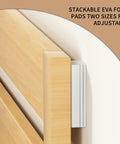 Headboard Wall Protectors And Anti Vibration Pads For Beds And Furniture installed on wooden headboard