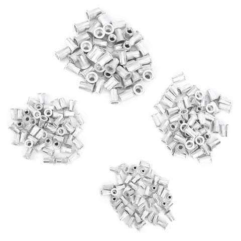 Genuine Aluminum Rivet Nut Kit featuring 200 pieces of M3 and M6 assorted threaded blind fasteners arranged in piles.