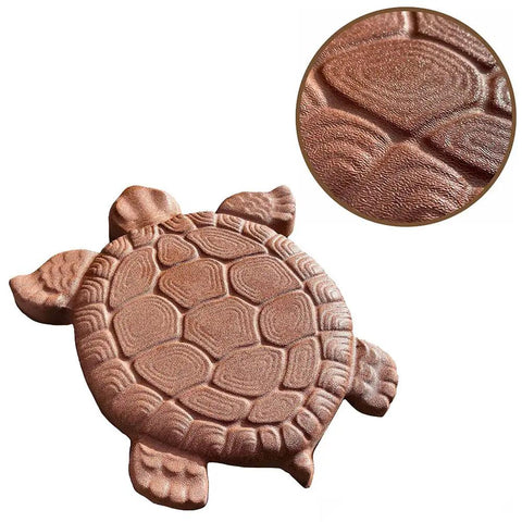 DIY Concrete Stepping Stones Mold Kit With Turtle Statue Texture, reusable plastic mold for garden pathway, non-slip surface