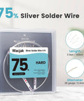 Hard Silver Solder Wire 5 Feet Long For Jewelry Fixes And Crafting 26 Gauge 75 Percent Silver Content packaging display