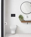 Carré Wall Hung Toilet With Dual Flush 0.8 And 1.6 GPF Space Saving Bathroom Fixture That Mounts Flush To Wall Built In Tank