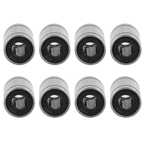 8 Pack LM6UU Linear Bearings 6x12x19mm, Double Sealed, Low Noise Steel Ball Bearings for CNC Machines, 3D Printers, Engraving