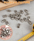 Heavy Duty M8 T Nut Screw Kit For 4040 4080 Aluminum Extrusion 60 Piece Set nickel plated T-nuts on table with tape measure
