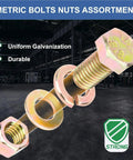 Beefy 775 Piece Bolt Nut And Washer Kit With M6 M8 M10 Set Heavy Duty Metric Hardware showcased in industrial setting
