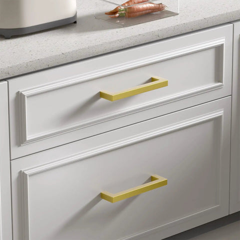 Brass Cabinet Pulls Hardware 8 Inch Center 204mm Handles For Dresser Drawers Kitchen Cupboards Gold Tone Drawer Pulls