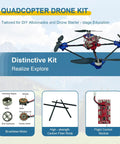 Hands-On DIY Drone Kit With Brushless Motors, Optical Flow Hovering, One-Click Takeoff And Landing, quadcopter components display