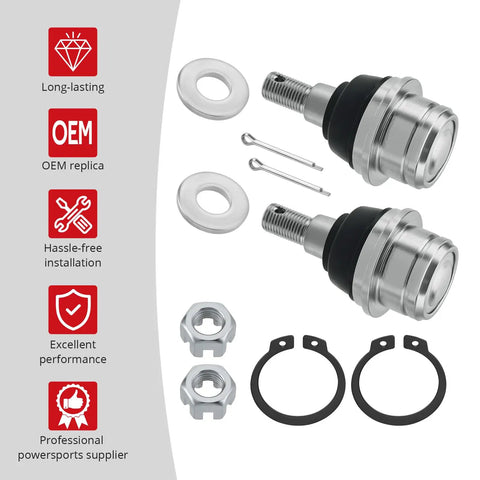 Heavy Duty Ball Joints For Talon 1000 And Pioneer 1000 UTVs 2019 2024 Compatible SXS1000 M3 M5 M6 All Editions Bolt On Front And Rear Replacement Kit Set, OEM replica parts with washers and clips