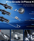 Pro-grade 3-piece kit for Handheld Endoscope Camera With Light 2.8 Inch IPS Screen IP67 Waterproof Borescope, hooks, magnets, mirrors