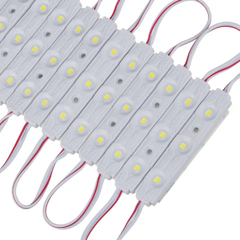 Daylight White 6500K 12V DC LED Modules For Sign Letters Waterproof Adhesive Backing 200Pcs 3 LEDs 2835 SMD Decorative Light