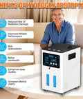 Hydrogen Inhalation Machine With 99.99 Percent Pure H2, Three Outlets, 4200 Ml Per Minute Flow, Auto Water Supply, Touchscreen Timer shown in a room.