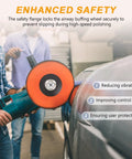 4 Inch Airway Buffing Wheel Flange Kit With Five Eighths Inch Arbor Hole Extension Shaft used on car for polishing