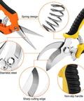 2 Pack Stainless Steel Pruning Shears For Sharp And Smooth Cuts Garden Clippers With Soft Grip Handles Pro Grade Rust Resistant Blades