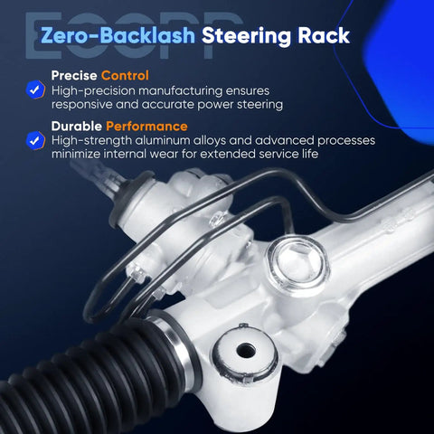 Close-up of zero-backlash steering rack detail on Hydraulic Power Steering Rack and Pinion Assembly With 2 Tie Rod Ends For Toyota Highlander 2.4L 3.3L 2004-2007 And Lexus RX330 3.3L 2004-2006 RX350 3.5L 2007-2009