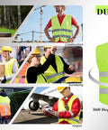 High Visibility Safety Vest For Construction, Traffic, Running, Surveyors And Security Guards, Breathable Neon Yellow Mesh