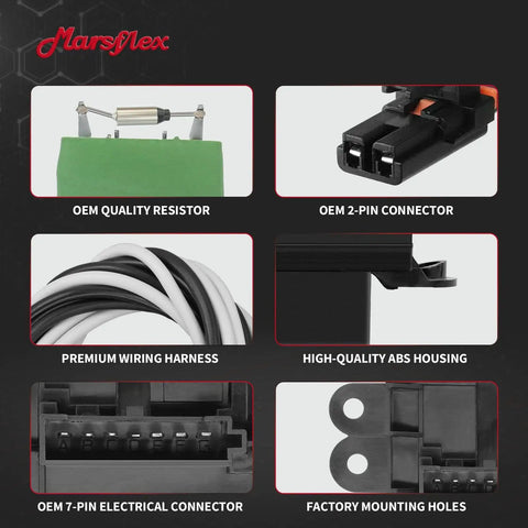 Image showing Blower Motor Resistor 89019088 For Chevy Silverado Suburban Tahoe Avalanche And GMC Sierra Yukon with connectors and harness.
