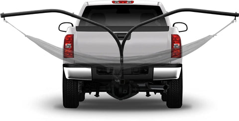 Heavy Duty Hammock Hitch Stand For 2 Inch Receivers Black Finish Mounts Easily To Any Standard 2 Inch Receivers on truck