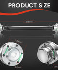 Product size diagram of Heavy Duty Front Driveshaft Assembly For Ford F150 Expedition Lincoln Navigator compatible with BL3Z4A376B.