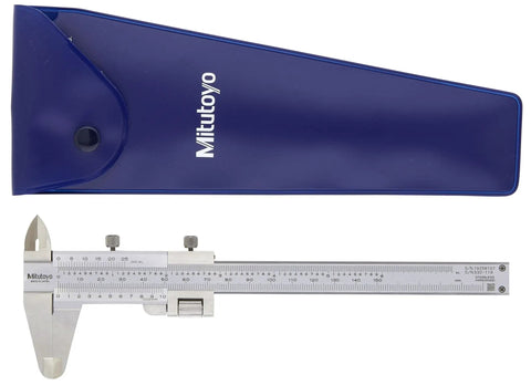 Vernier Caliper Crafted From Hardened Stainless Steel With Inch And Metric Readings, 0 To 5 Inch Range, displayed with case
