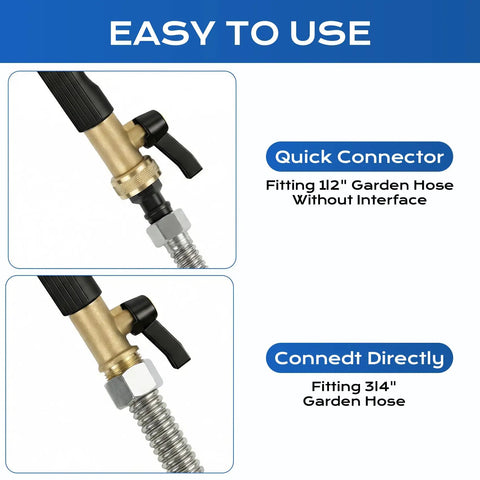 Quick connector fittings for Extendable Power Washer Wand Kit With Dual Nozzles And Two Spray Jets, Beast Mode High Pressure Hose Nozzle