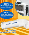 Four Piece Two Inch PVC Elbow Fittings 90 Degree Right Angle Two Way Adapters For Sch 40 PVC Pipe DIY Frames Shelves And Corners