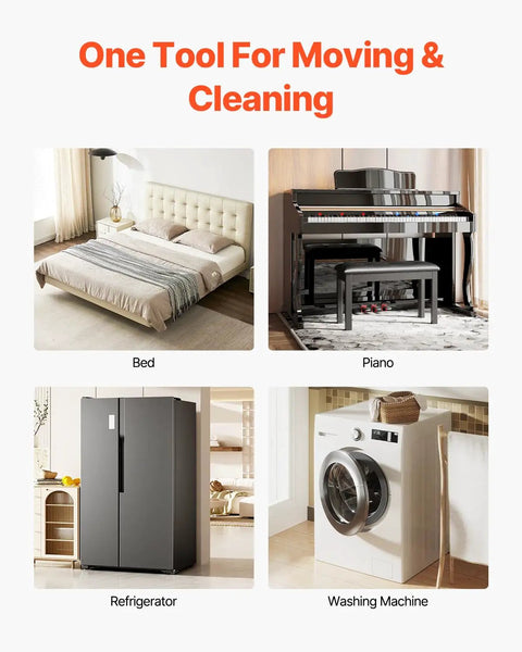 Image showing furniture and appliances including a bed, piano, refrigerator, and washing machine for moving versatility.