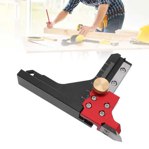 Pro Grade Woodworking Height Gauge With CNC Machined Aluminum Dual Scale for precise cut depth and fence alignment.