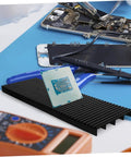 Two Piece Static Bar Rack for Circuit Boards ESD Safe Mount Tray with Strip Design Plastic Storage Stand on workbench