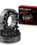 Bullet Proof Hub Centric Wheel Spacers 2 Inch Thick Forged 6061 Aluminum 8X6.5 Bolt Pattern 116.7mm Bore M14x1.5 Studs Fits CHEVY Silverado GMC Sierra 2500 3500 Front Only. View of spacer with mounting studs.