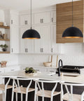 Vintage Industrial Dome Pendant Light With Black And Gold Finish Dope Warm Amber Glow For Kitchen Island