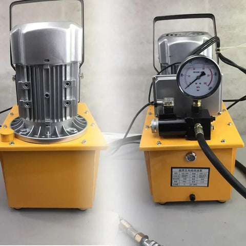 Heavy Duty 750W 110V Electric Hydraulic Pump With 7L Tank And Single Acting Pedal Solenoid Valve Control Kicking Up To Ten Thousand Psi For Solid Daily Grind And Shop Lifts Black