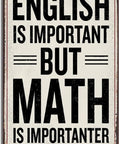 Custom Science Teacher Door Sign Personalize Your Classroom Welcome Decor Aluminum 8 By 24 Inch Wall Hanging For Math And Physics Theme Class Gift For Teachers Who Love STEM, English math sign